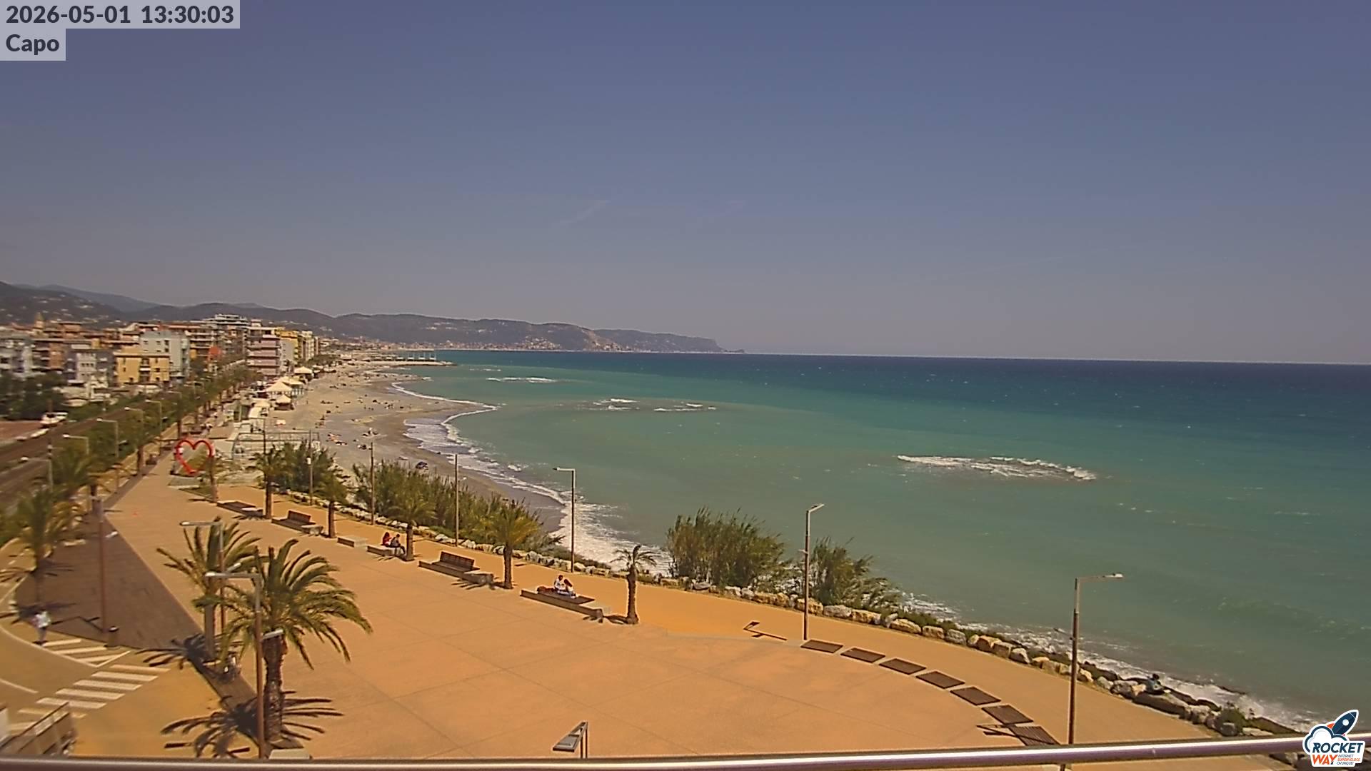 immagine della webcam nei dintorni di Giardini: webcam Borghetto Santo Spirito