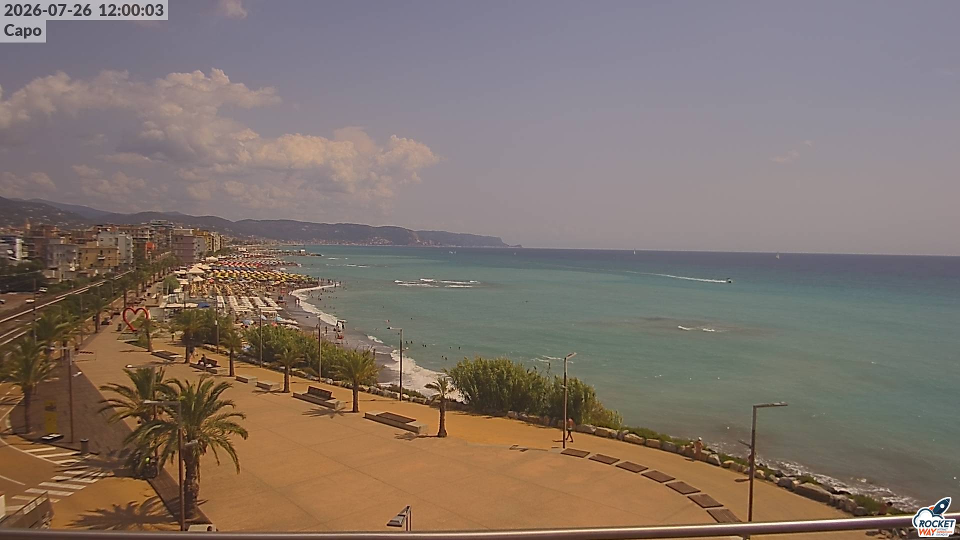 immagine della webcam nei dintorni di Finale Pia: webcam Borghetto Santo Spirito